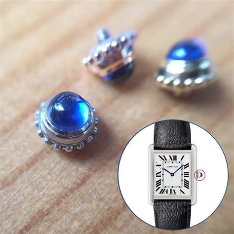 cartier crown stone|cartier blue watch.